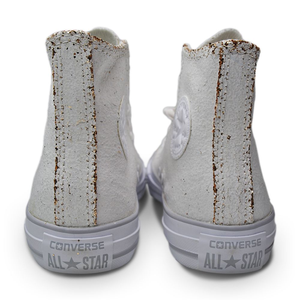 Converse CTAS Hi Chuck Taylor UK 4.5 551924C White Gold Trainers