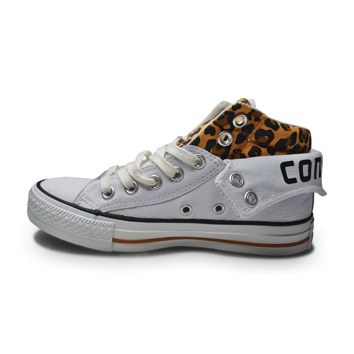 Converse PC2 Mid UK 3 Chuck Taylor 131257C White Almond Leopard Print