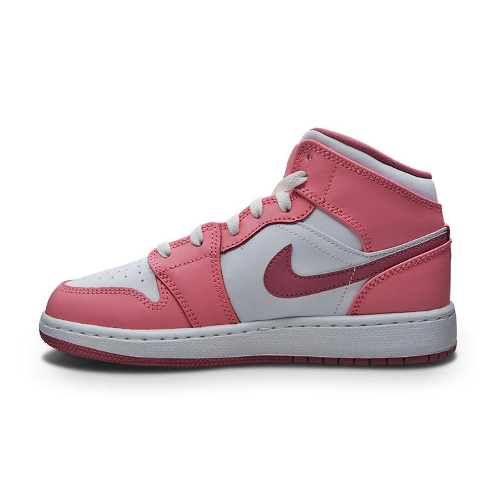 Juniors Nike Air Jordan 1 Mid (GS) - DQ8423 616 - Coral Chalk Desert Berry White
