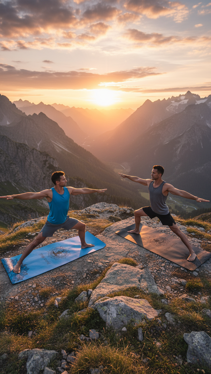 Yoga World Mandala PU Yoga Mat – Extra Wide (68cm), Non-Slip Grip & Eco-Friendly