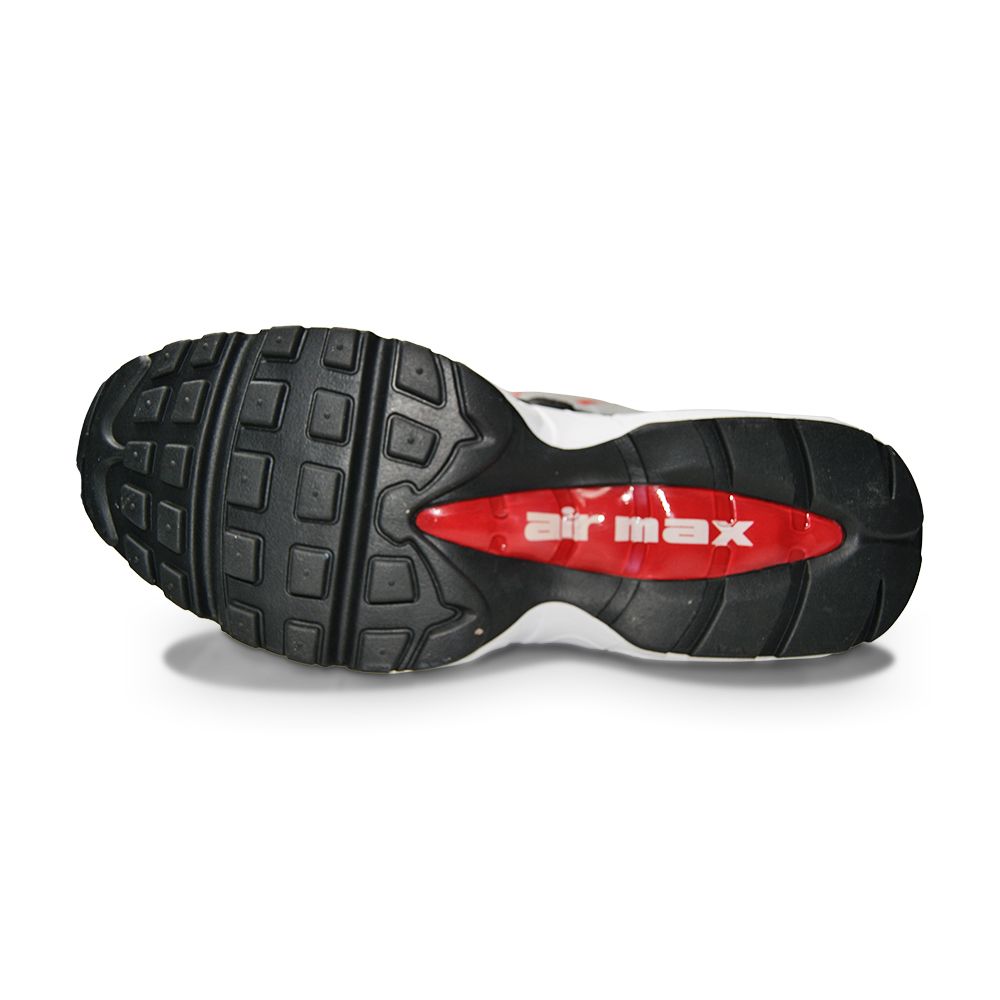 Mens Nike Air Max 95 Essential - DQ3430 001- Black White Varsity Red