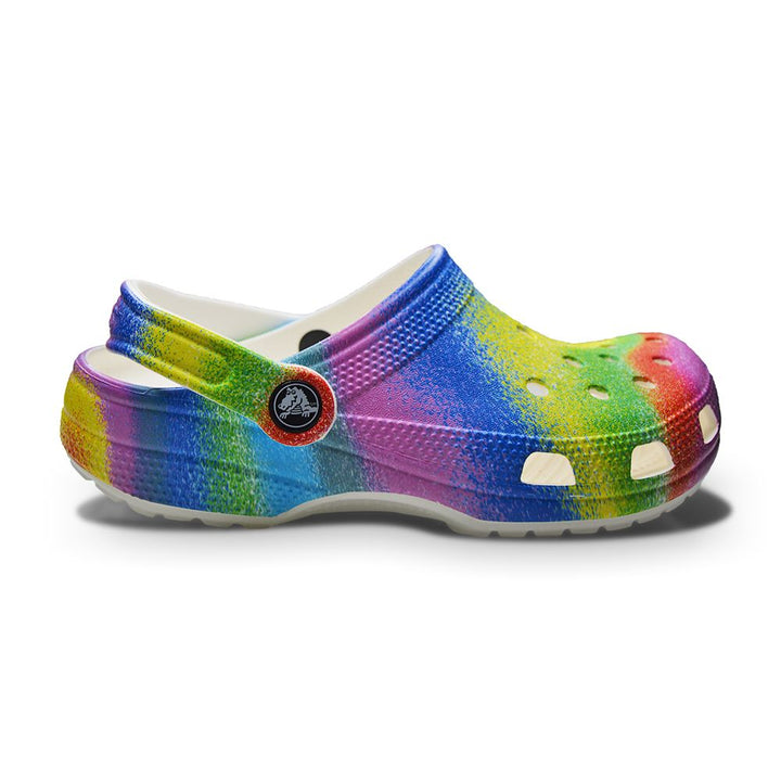 Womens Crocs Classic Spray Dye Clogs Rainbow Multicolour