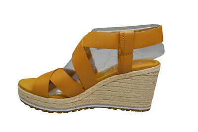 Womens Timberland Nice Coast Cross Strap Wedge Sandals - A1MT3 - Biscuit