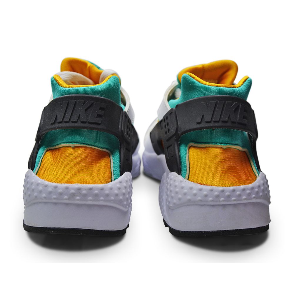 Juniors Nike Air Huarache Run (GS) - 654275 101 - White Black New Green Sundown
