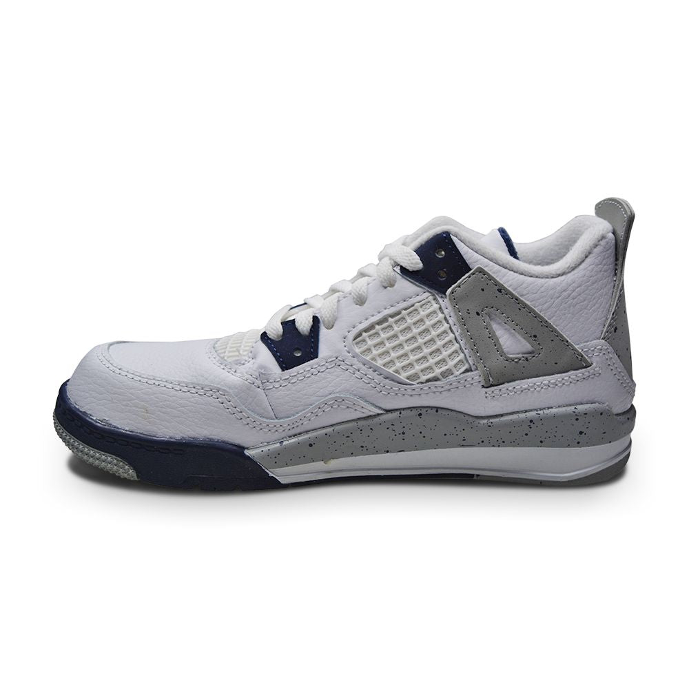 Kids Nike Jordan 4 Retro (PS) - BQ7669 140 - White Midnight Navy