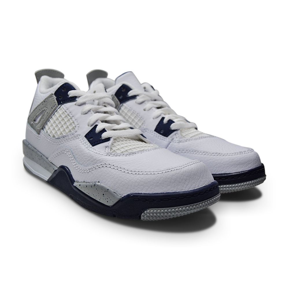 Kids Nike Jordan 4 Retro (PS) - BQ7669 140 - White Midnight Navy