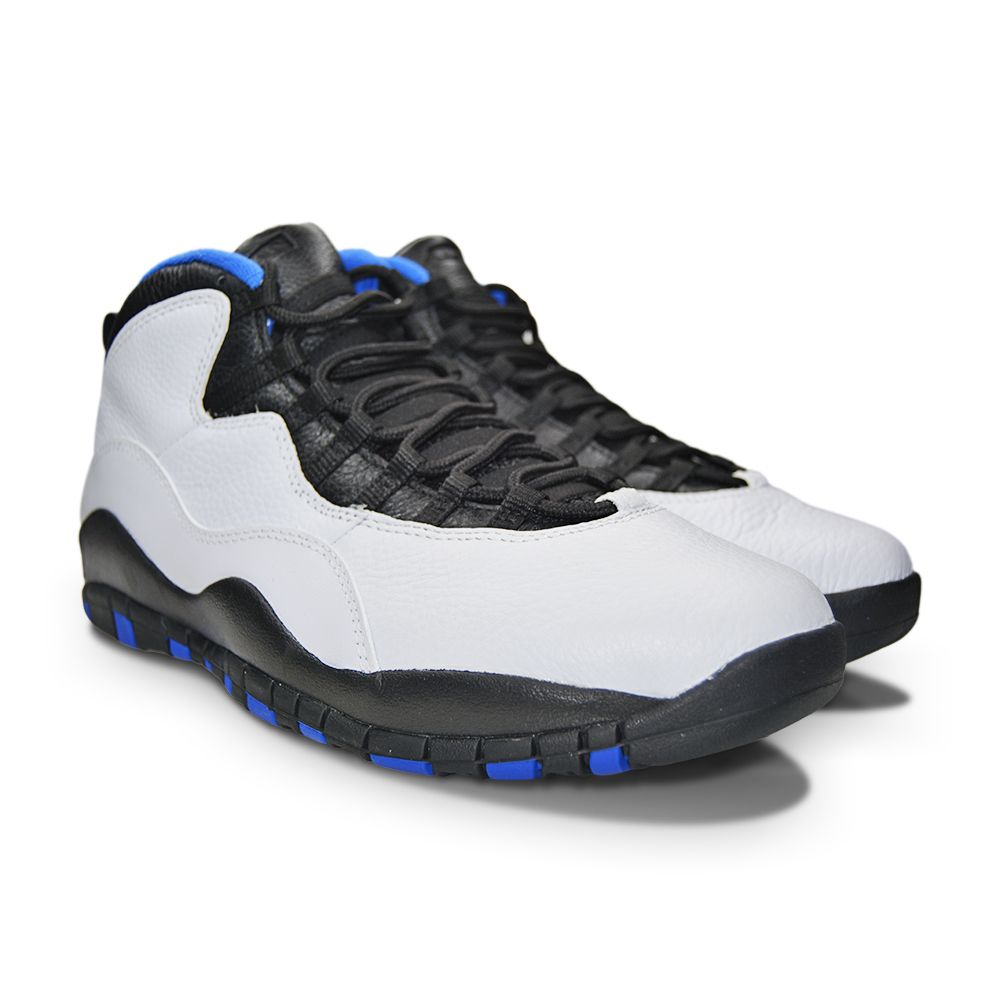 Mens Nike Air Jordan 10 Retro "Orlando" - 310805 108 - White Black Royal Blue