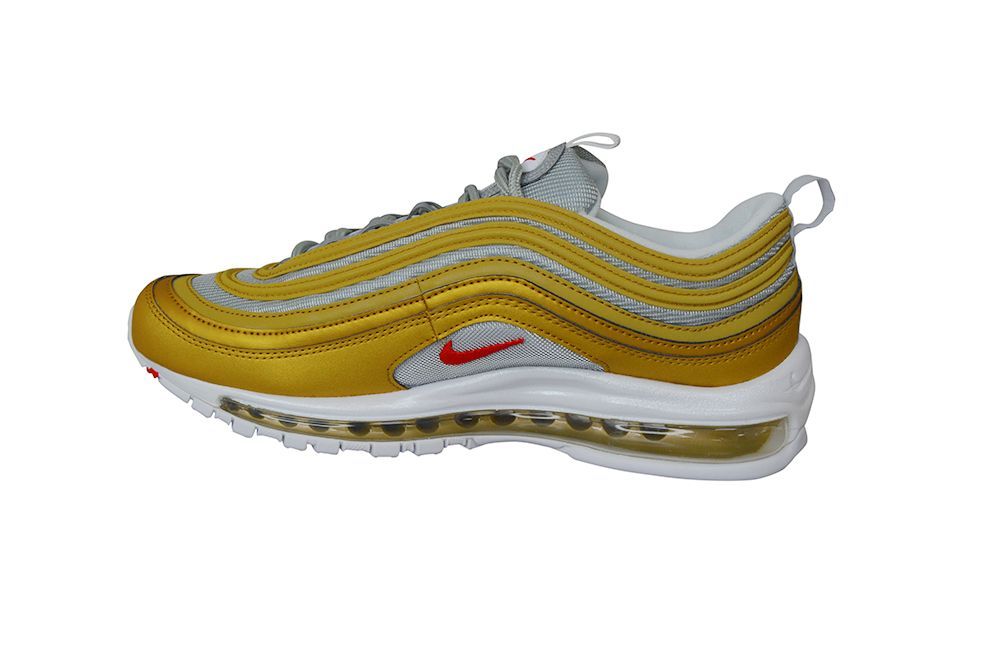 Mens Nike Air Max 97 SSL *RARE* - BV0306 700 - Metallic Gold University Red