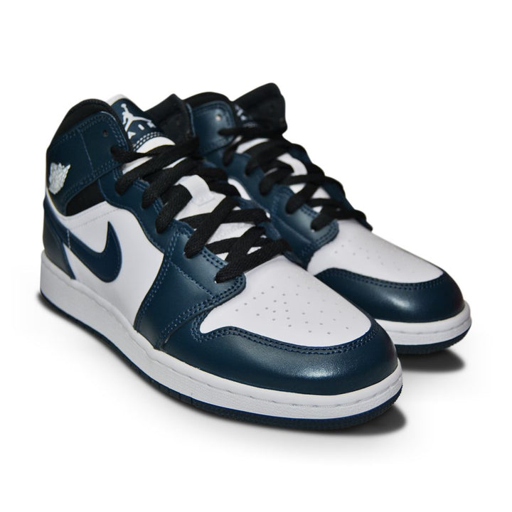 Nike Air Jordan 1 Mid - 554725 411- Armory Navy White Black