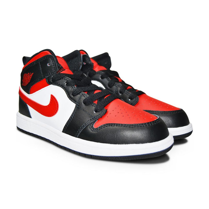 Kids Nike Air Jordan 1 Mid (PS) "Chicago Red Toe"
