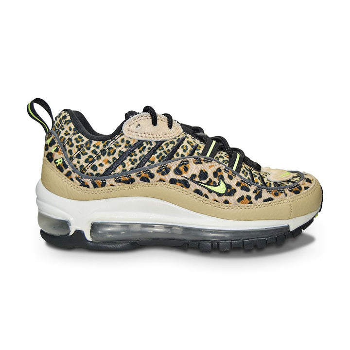 Womens Nike Air Max 98 Premium 'LEOPARD' - BV1978 200 - Desert Ore Volt Glow Bla