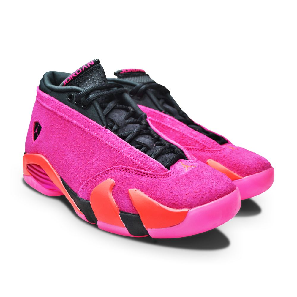 Womens Nike Air Jordan 14 Retro Low - DH4121 600 Pink Blast Black Flash Crimson