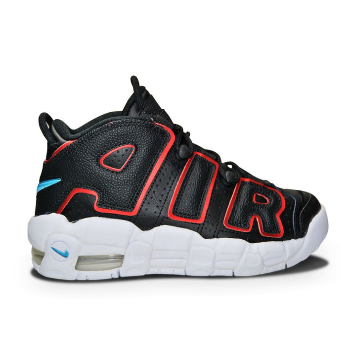 Juniors Nike Air More Uptempo GS - DJ4610 001 - Black LT Blue Fury Fusion Red