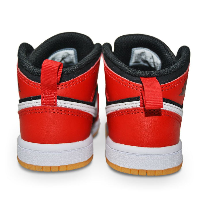 Infants Nike Jordan 1 Mid SE (TD) - DQ8420 006 - Black Fire Red White Malachite