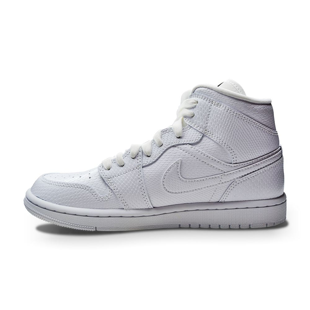 Womens Nike Air Jordan 1 Mid - BQ6472 110 - White White-Women-Nike-Nike Air Jordan 1 Mid - BQ6472 110 - White White-sneakers Foot World