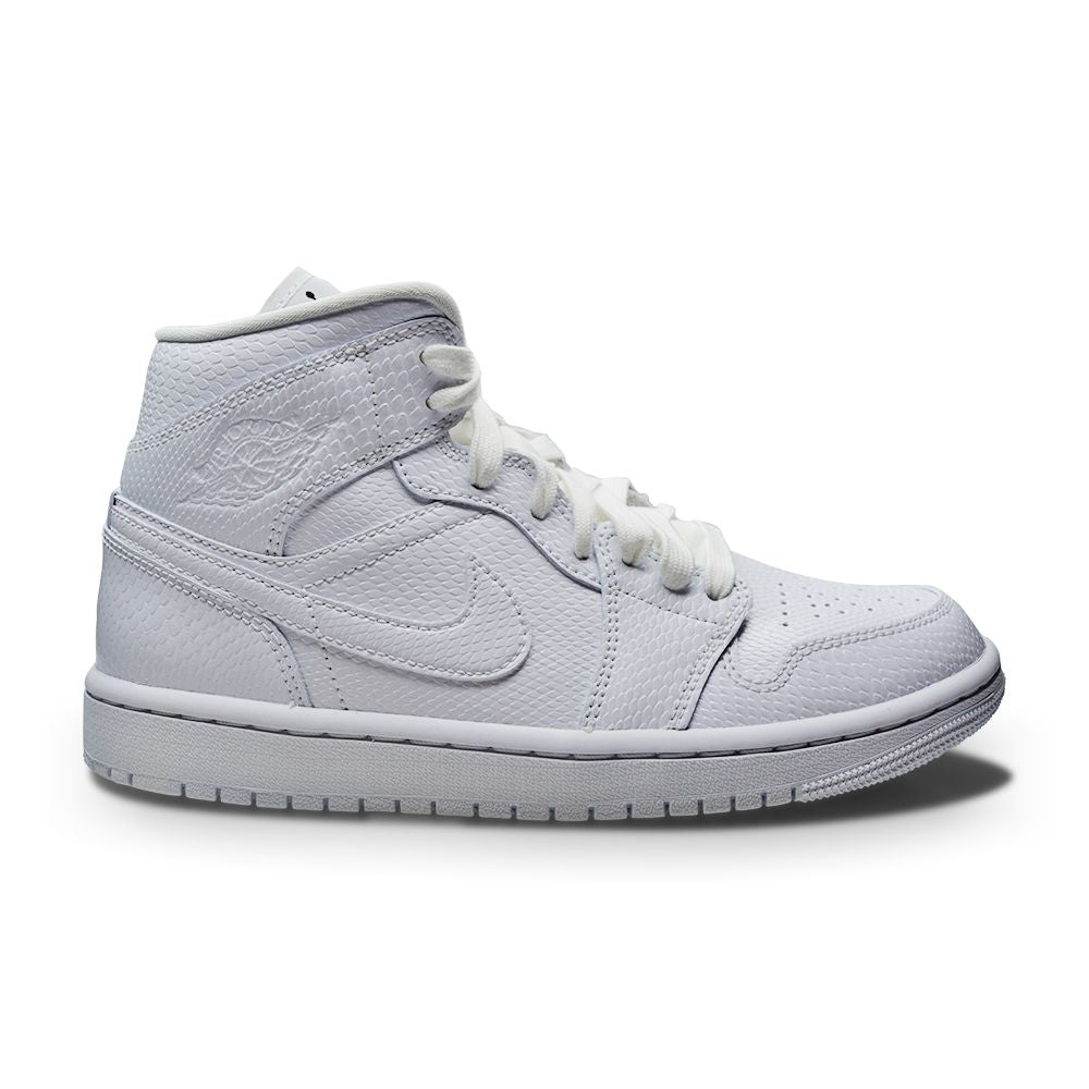 Womens Nike Air Jordan 1 Mid - BQ6472 110 - White White-Women-Nike-Nike Air Jordan 1 Mid - BQ6472 110 - White White-sneakers Foot World