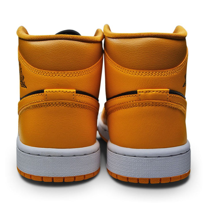 Womens Nike Air Jordan 1 Mid - BQ6472 700 - Chutney Taxi Black White-Womens-Nike-Nike Air Jordan 1 Mid - BQ6472 700 - Chutney Taxi Black White-sneakers Foot World