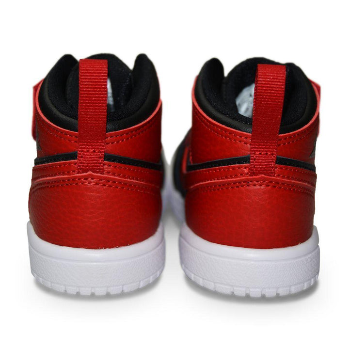 Infants Nike Jordan 1 Mid ALT (TD) - AR6352 074 - Black Gym Red White-Infant's Footwear, Jordan *Rare*, Jordan Brands, Toddlers (4-9.5)-Foot World UK
