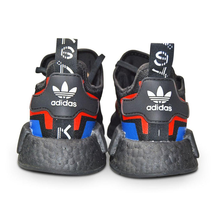 Juniors Adidas NMD R1 J - FY1543 - Black White Red-Adidas Brands, Junior Footwear, Juniors (3-6), NMD-Foot World UK