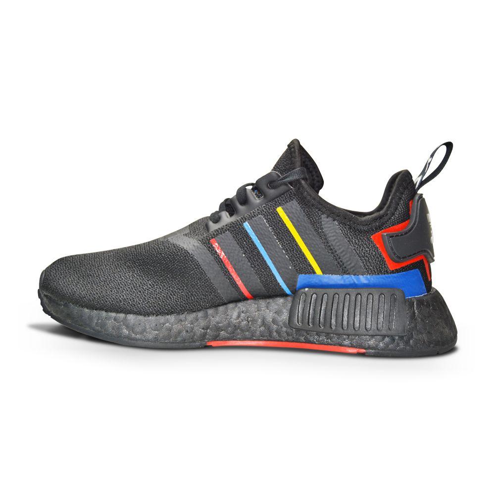 Juniors Adidas NMD R1 J - FY1543 - Black White Red-Adidas Brands, Junior Footwear, Juniors (3-6), NMD-Foot World UK