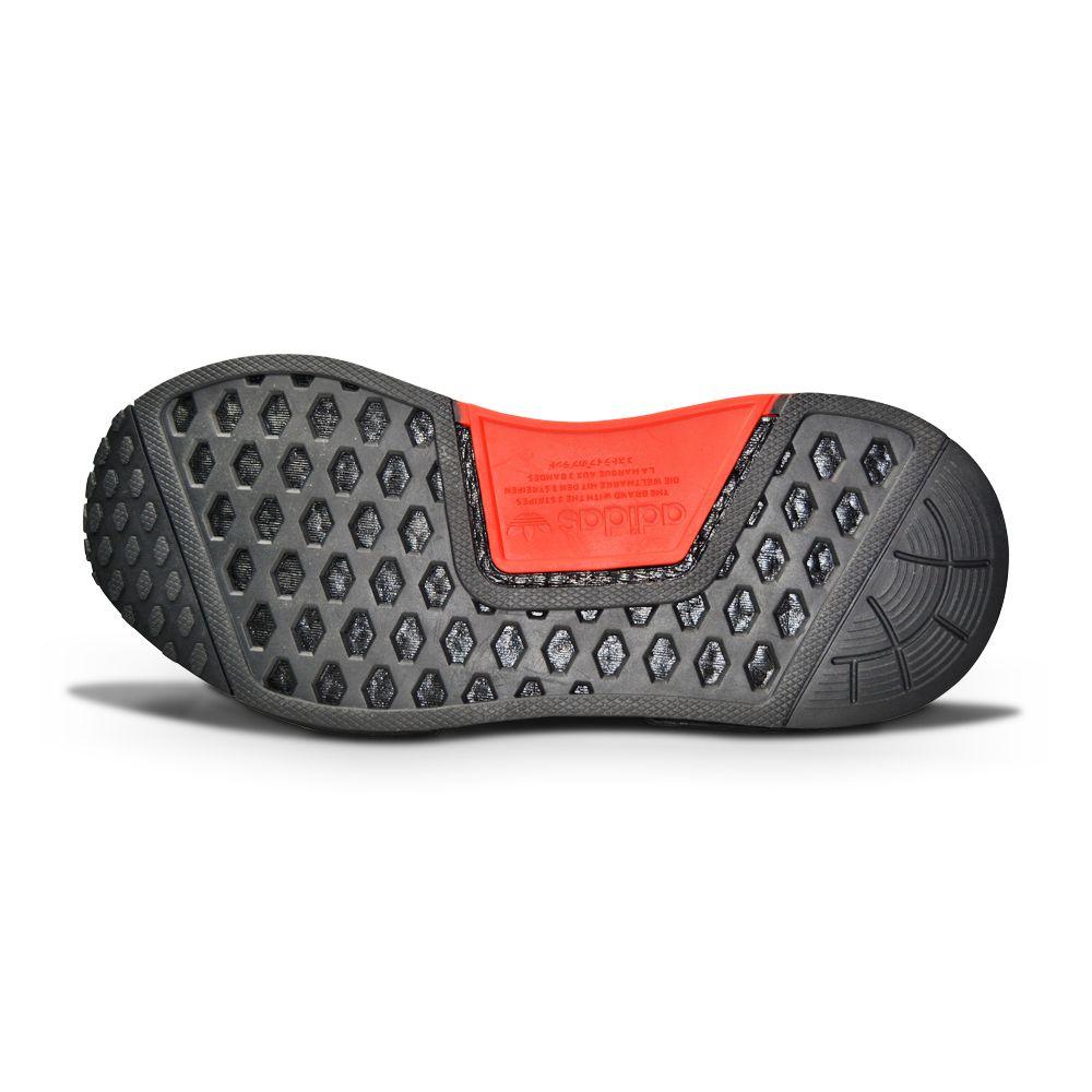 Juniors Adidas NMD R1 J - FY1543 - Black White Red-Adidas Brands, Junior Footwear, Juniors (3-6), NMD-Foot World UK