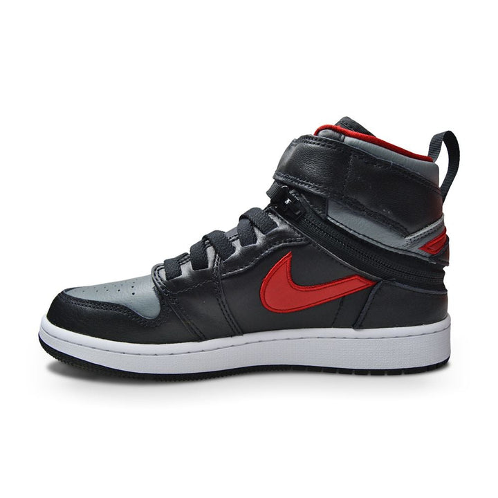 Juniors Nike Air Jordan 1 Hi Flyease GS - DC7986 006 - Black Gym Red Smoke Grey -Juniors-Nike-Foot World