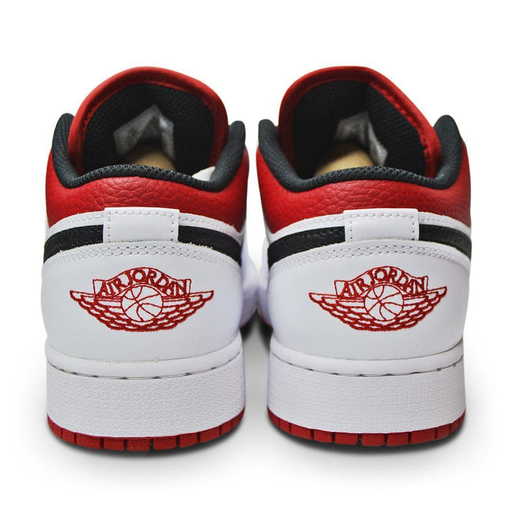 Juniors Nike Air Jordan 1 Low (GS) - 553560 118 - White gym Red Black-Footwear Kids, Jordan, Jordan 1, Jordan Brands, Junior Footwear, Juniors (3-6), Kids, New Arrivals, Nike Junior Footwear, Retro-Foot World UK