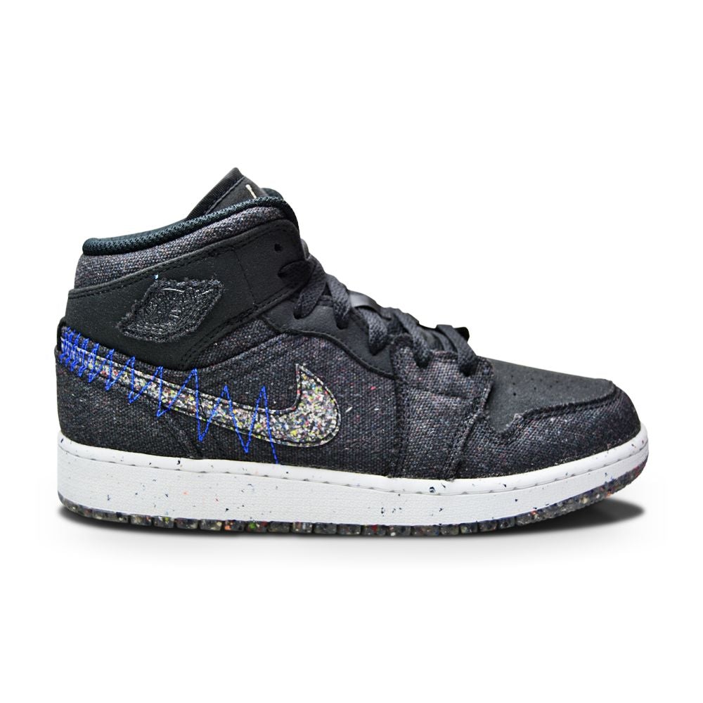 Juniors Nike Air Jordan 1 Mid SE DM4334 001 Black Multicolor Racer Blue-Juniors-Nike-195238356170-sneakers Foot World