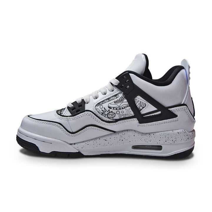Juniors Nike Air Jordan 4 Retro SE (GS) - DC4101 100 - White Black Volt-*Rare*, Jordan *Rare*, Junior Footwear, Nike, Nike Junior Footwear-Foot World UK