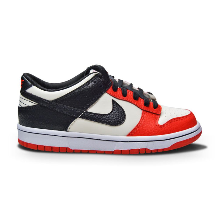 Juniors Nike Dunk Low (GS) - DO6288 100 - Sail Black Chile Red-Juniors-Nike-*Rare*, Brands50, Dunk, Junior Footwear, Kids *Rare*, Nike, Nike Junior Footwear-sneakers Foot World