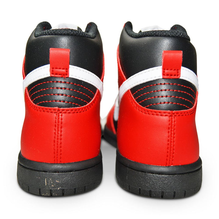 Kids Nike Dunk High (PS) - DD2314 003 - Black White University Red-Kids-Nike-Nike Dunk High (PS)-sneakers Foot World