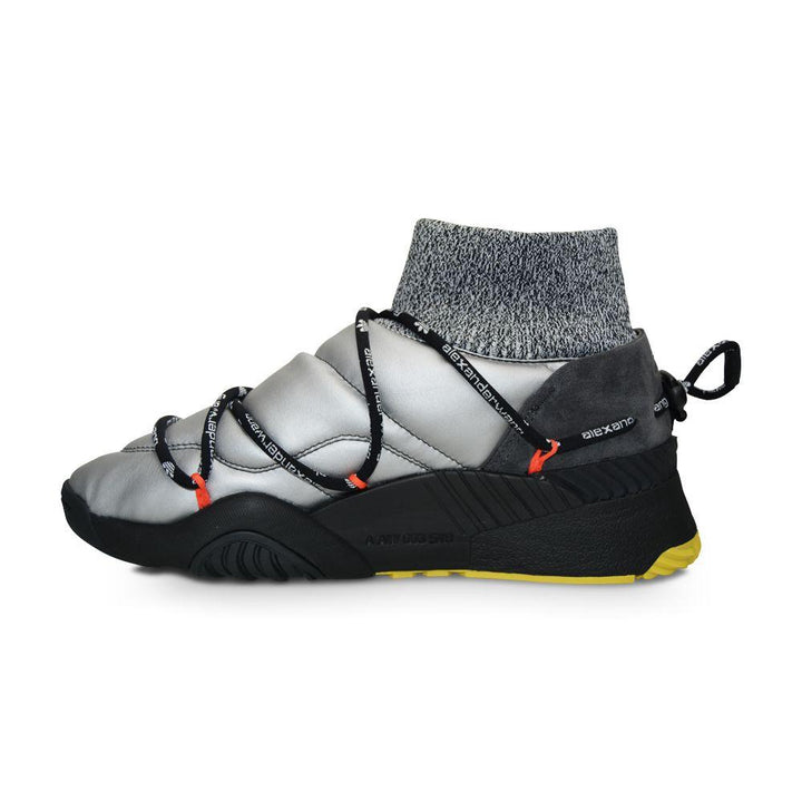 Mens Adidas Puff Trainer X Alexander Wang - FV2960 - Silver Black-Boots & Shoes, Casual Trainers, Footwear, High Tops-Foot World UK