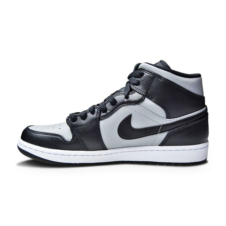Mens Nike Air Jordan 1 Mid - 554724 096 - Black Gym Red Particle Grey-Mens-Nike-Air Jordan 1 Mid-sneakers Foot World