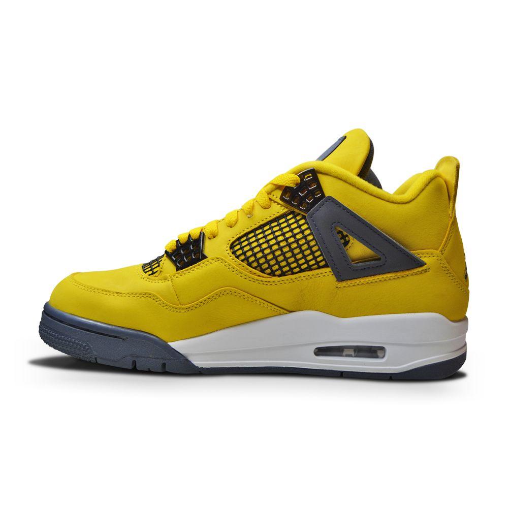 Mens Nike Air Jordan 4 Retro CT8527 700 Tour Yellow Dark Blue "Lightening 2021"-*Rare*, Basketball, Footwear, Heat, Jordan *Rare*, Jordan Brands, Nike Brands, Retro-Foot World UK