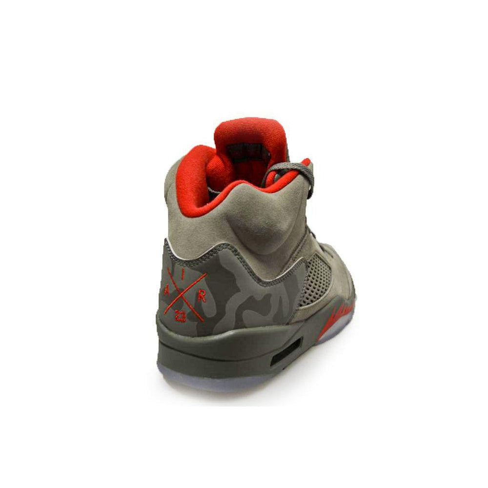 Mens Nike Air Jordan 5 Retro - 136027 051 - Dark Stucco River Rock Red Trainers-Basketball, Jordan Brands, Nike Brands-Foot World UK