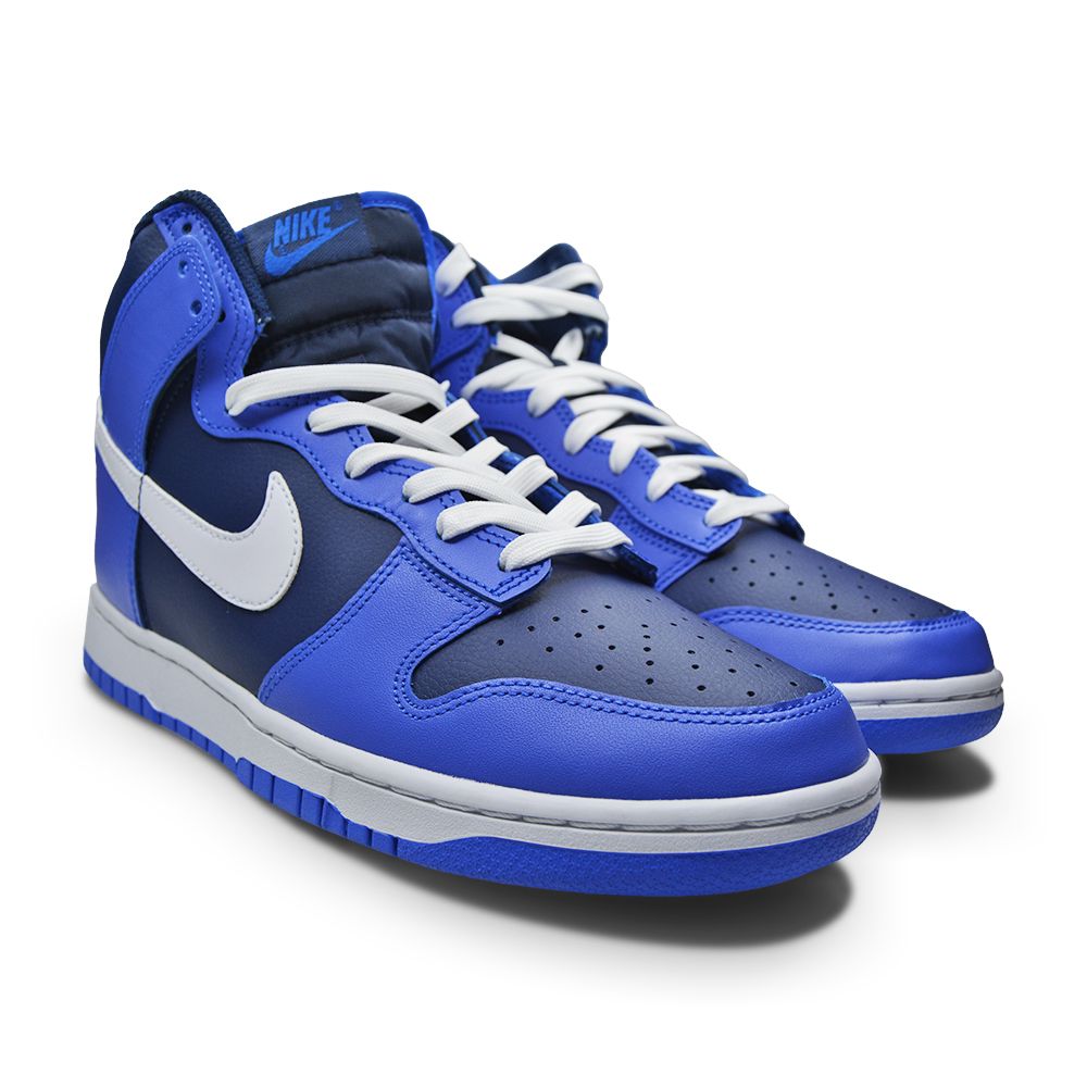 Mens Nike Dunk High Retro - DJ6189 400 - Medium Blue White-Mens-Nike-Nike Dunk High Retro-sneakers Foot World