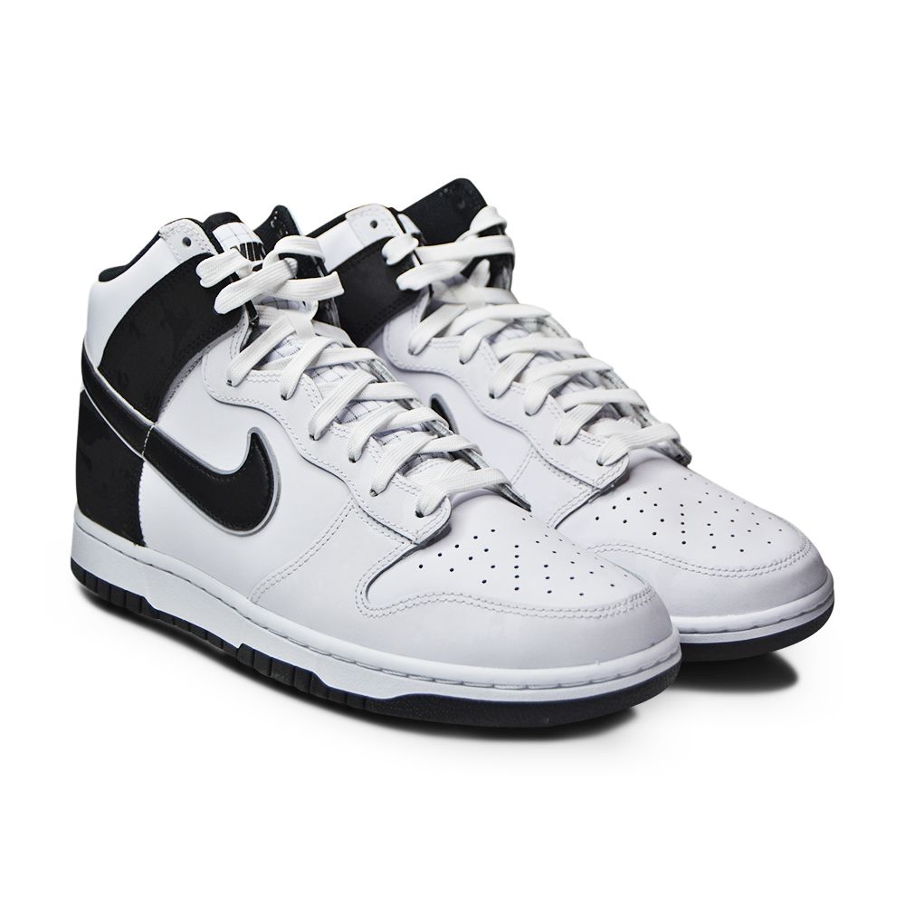 Mens Nike Dunk High Retro SE - DD3359 100 - White Black White-Mens-Nike-Nike Dunk High Retro SE-sneakers Foot World