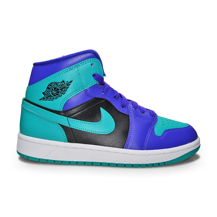 Womens Nike Air Jordan 1 Mid "Black Grape" - BQ6472 502 - Dk Concrd New Emrld Bk-Womens-Nike-ike Air Jordan 1 Mid "Black Grape"-sneakers Foot World