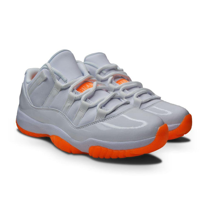 Womens Nike Air Jordan 11 Retro Low - AH7860 139 - White Bright Citrus-Footwear Women, Jordan, Nike Brands, Nike Women's Footwear-Foot World UK