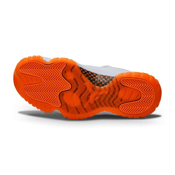 Womens Nike Air Jordan 11 Retro Low - AH7860 139 - White Bright Citrus-Footwear Women, Jordan, Nike Brands, Nike Women's Footwear-Foot World UK