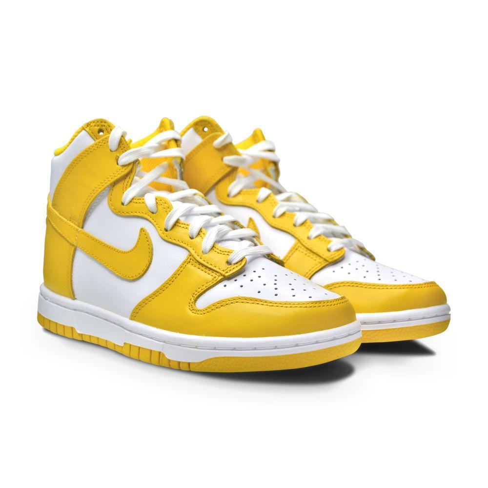 Womens Nike Dunk high - DD1869 106 - White Yellow-Basketball Footwear, Court, Footwear Women, High Tops Footwear, Skate Boarding Footwear-Foot World UK
